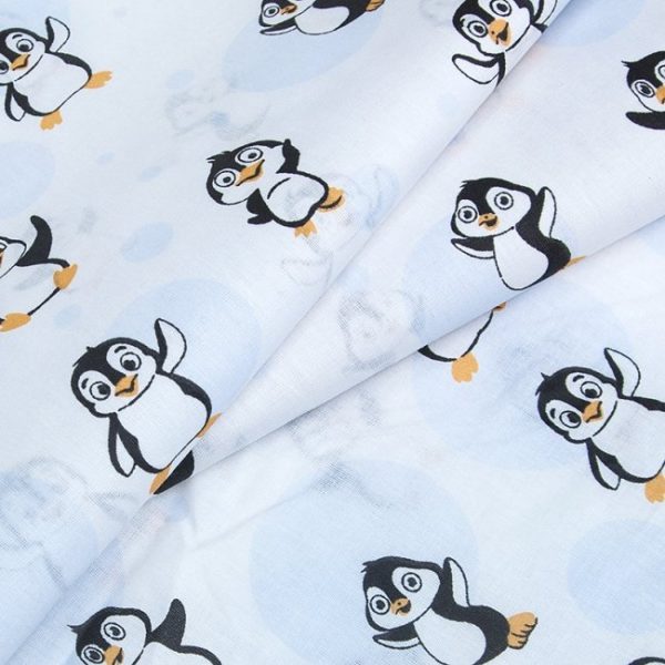 купить ткань бязь на отрез в розницу Веселый пингвин