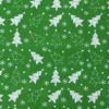 ткань поплин на отрез в розницу новогодние елочки зеленый